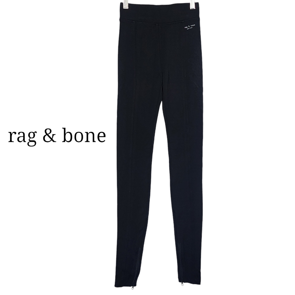 Rag & Bone Sz XXS Pull-on Sunday Viscose Ankle Zip Slim Fit Leggings.